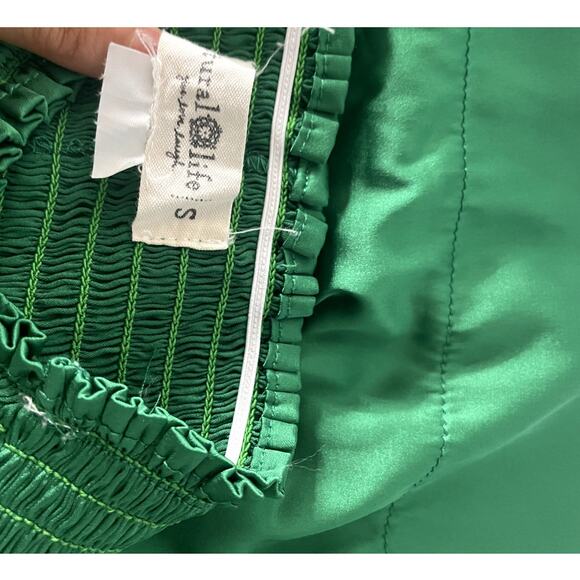 Natural Life Daisy Skort satin emerald green S - Picture 4 of 5